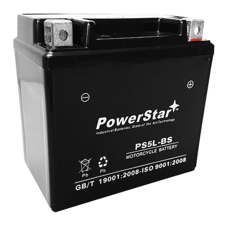 Powerstar PowerStar PS5L-BS-8842 Arctic Cat ATV 50CC 2006 DVX50 Replacement Battery PS5L-BS-8842
